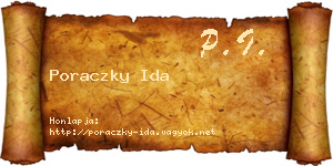 Poraczky Ida névjegykártya